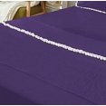 thumbnail image 7 of DNG Creations 4 Piece Pom Pom Sheet Set 100% Egyptian Cotton, White Pom-Pom Fringe Solid Pattern 12 Inch Deep Pocket ( Solid Purple - Queen ), 7 of 7