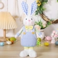 thumbnail image 2 of Stuffed Bunny Plush Toy Soft Doll with Floral Dress and Bow for Home Decor and Gift Suitable for Friends and Family, 2 of 5