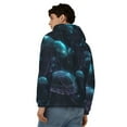 thumbnail image 4 of Vsdgher Ice blue light spot jellyfish Mens Hoodies Zip Hoodie, Hoodies for Men, Zip-up Hooded Sweatshirt-Large, 4 of 5