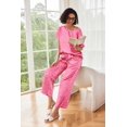 thumbnail image 3 of Ekouaer Womens Silk Satin Pajamas Set Two Piece Pj Sets Sleepwear Loungewear Short Sleeve Pj Sets, 3 of 5