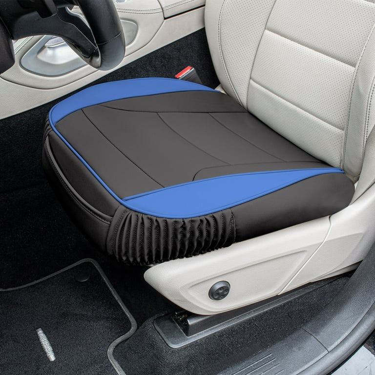 FH Group Car Seat Cushion – Durable Black PU Leather Car Seat