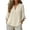 Yellow, variant on Summer Linen T-shirts for Women 3/4 Sleeves Ruffle V-Neck Top Casual Loose Fit Solid Shirts for Daily Wear Elegant Lightweight Tops
