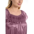 thumbnail image 5 of Ezi Satin Nightgowns for Women - Soft & Breathable Knee-Length Night Gowns - Adult Womens Nightgown M - Plus Size,L,Light Pink, 5 of 9