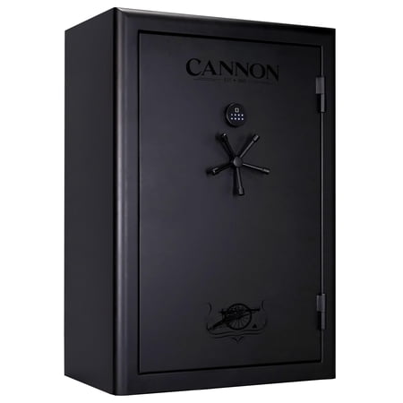 Cannon 48-Gun Fireproof Safe 90-Minute 1200°F Fire Protection with Biometric Electronic Lock LED Lighting Power Outlets & Adjustable Shelves - Large Rifle & Home Security Safe