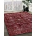 thumbnail image 3 of Ahgly Company Machine Washable Indoor Rectangle Abstract Red Wine or Wine Red Area Rugs, 8' x 12', 3 of 7