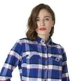 thumbnail image 2 of Women's Flannel Shirt 100% Cotton Pre Washed Vintage Look Full Sleve Plaid Shirt, 2 of 6