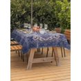 thumbnail image 4 of 60x84 Inch Outdoor Tablecloth with Umbrella Hole Zipper Rectangle Retro Bohemia Rectangular Tablecloths Waterproof Southwest Ethnic Tribal Geometric Print Purple Patio Table Cloth Cover for Picnic, 4 of 8
