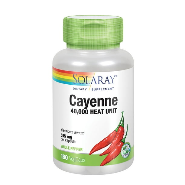 Solaray Cayenne Pepper 515 mg 40,000 Heat Unit Healthy Digestion