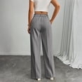 thumbnail image 4 of High Waisted Work Pants for Women Business Casual Outfits Office Dressy Pants Trousers with Pockets Wide-Leg Pants, 4 of 4