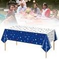 thumbnail image 2 of American Flag Tablecloth for 4th of July - Patriotic Themed Party Supplies, Waterproof Table Cover with Stars & Stripes, Memorial Day Independence Day BBQ Decorations, 2 of 9