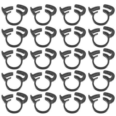 Uxcell 20-Pack Double Gripping Nylon Hose Clamps 1/2" 12.3-13.3mmmm Black