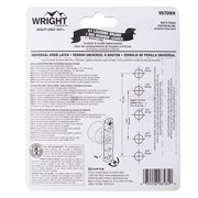 HAMPTON PRODUCTS-WRIGHT Universal White Tulip Knob Latch V670WH