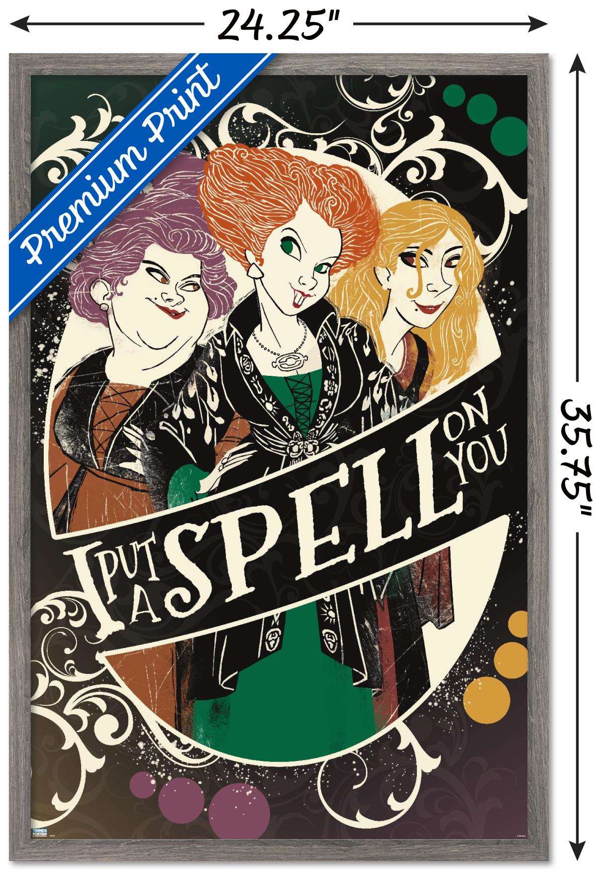 Disney Hocus Pocus - Spell on You Wall Poster, 22.375" x 34", Framed