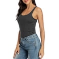 thumbnail image 4 of Débardeur pour Femme avec Soutien-Gorge Intégré, Camisole à Larges Bretelles Ajustables, Tricot de Coton, 4 of 6