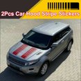 thumbnail image 5 of 2Pcs Car Hood Stripe Sticker Auto Racing Stripes Body Side Decal Hood Parachoques Vinilo S Eccomum Pegatinas, 5 of 5