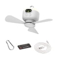 thumbnail image 4 of Ventilador de techo con luz blanca, velocidad del viento ajustable con herramienta de iluminación remota, lámpara de ventilador para el hogar,, 4 of 9