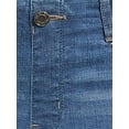 thumbnail image 4 of Time and Tru Women's Mid Rise Relaxed Fit 21" Inseam Pull-On Denim Capris, 4 of 5