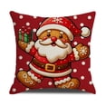 thumbnail image 4 of Christmas Pillowcases 18x18 Set of 4 Cute Xmas Tree  Pillow Cases Linen Cushion Cover Christmas Decorations for Home Bed Couch, 4 of 8
