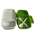 thumbnail image 3 of Bento Double Layer Rectangular Insulated Plastic Microwave Lunch Box, 3 of 5