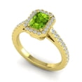 thumbnail image 2 of 2.95 Carat Elegant Natural Diamond Peridot Gemstone Anniversary Ring for Ladies Solid 18K Yellow Gold Size 11.5 by Diamond-Capitals, 2 of 8