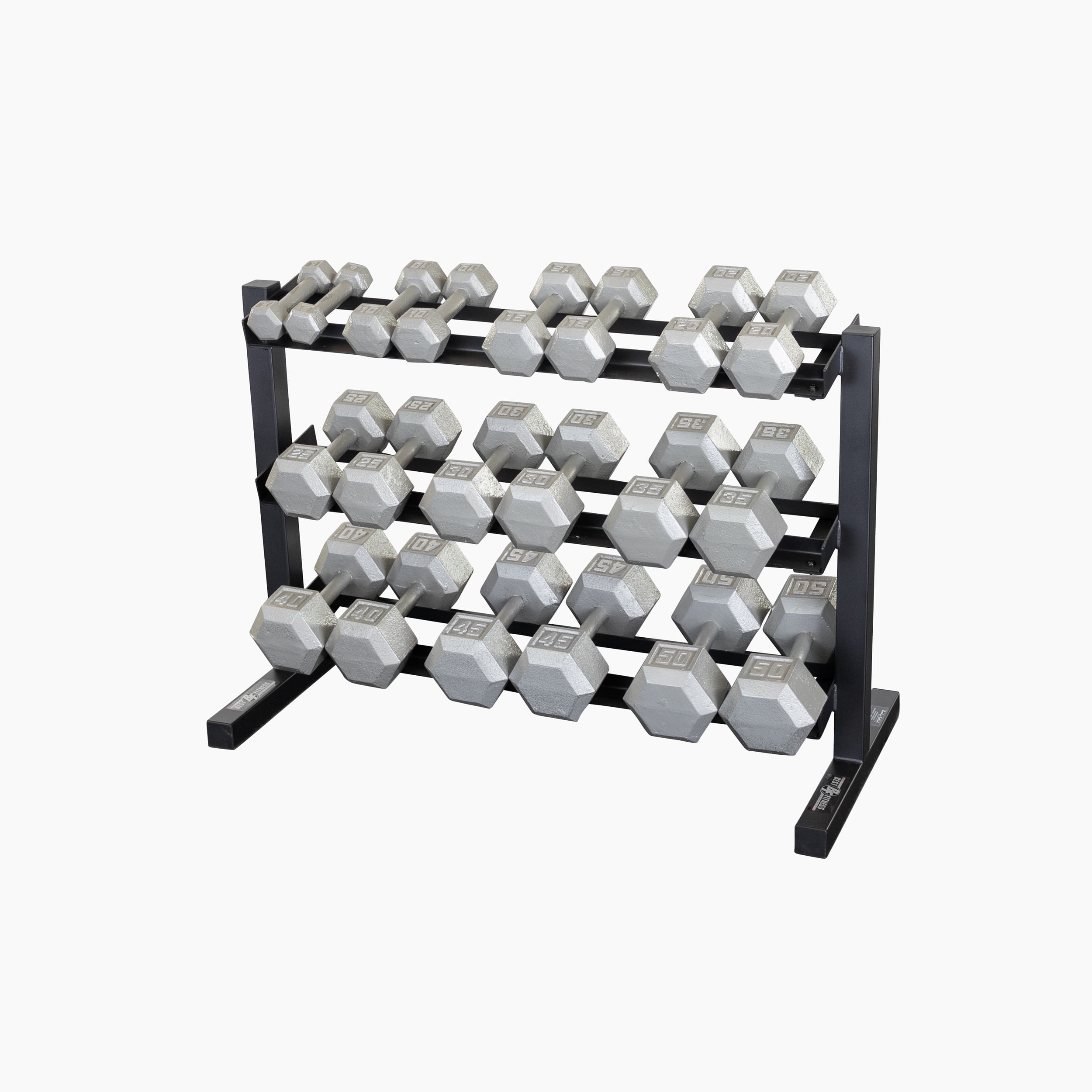 Best Fitness BFDR10B 3 Tier Dumbbell Rack - Black