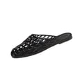 thumbnail image 3 of Domuza Mesh jelly sandals Sandals for Women Clear Beach Sandals Jelly Shoes Closed Toe Slides Comfort Walking Shoes Non-Slip Black 8（EU-40）, 3 of 9