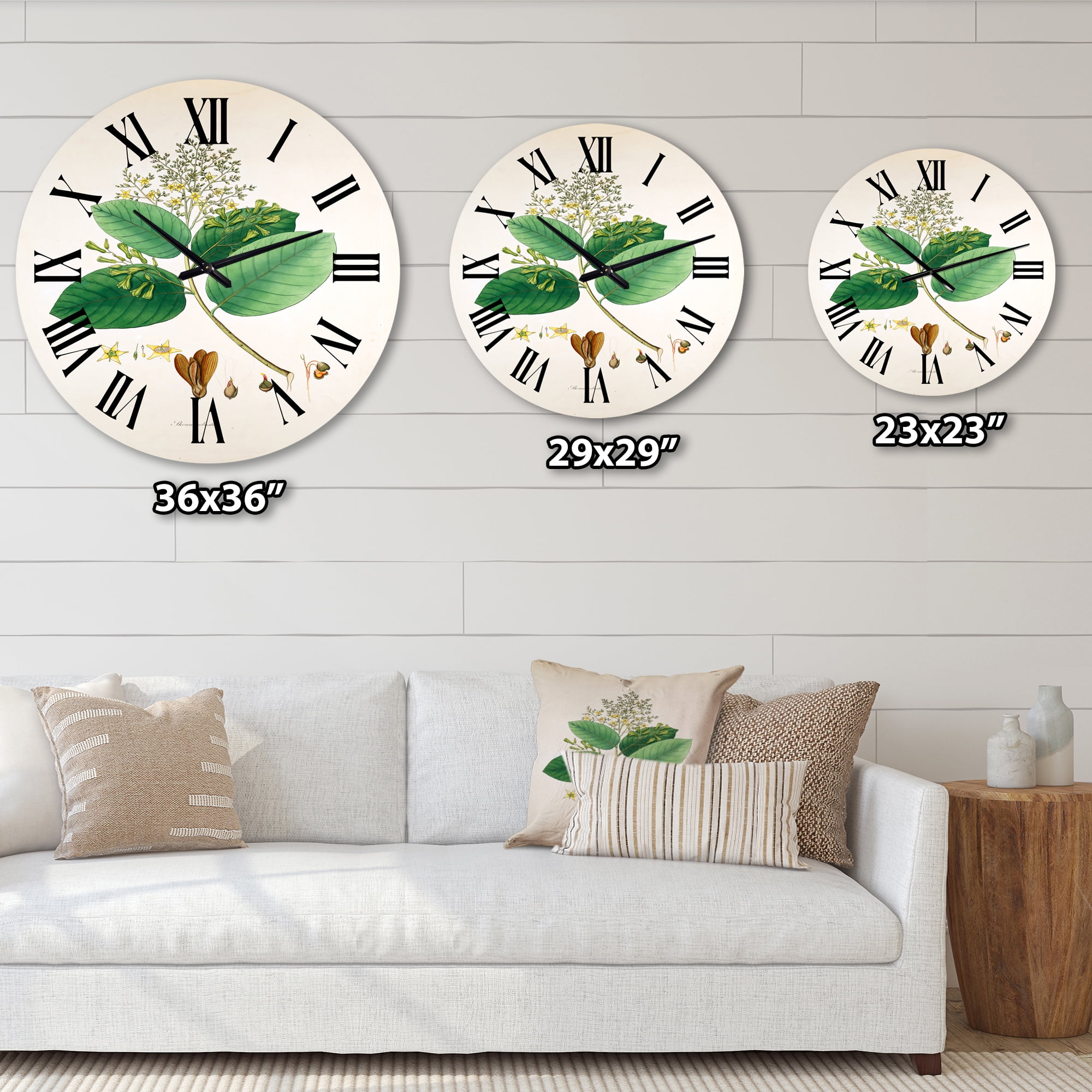 Designart 1 in Quartz Farmhouse Wall Clock