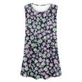 thumbnail image 5 of Plus Size Tank Tops for Women Trendy Floral Print Flowy Crew Neck Sleeveless Shirts Summer Casual Loose Tops (XL, Gray 1), 5 of 5