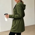 thumbnail image 6 of Jackets for Women Hooded Long Sleeve Thermal Quick-Dry Hoodies Drawstring Waist Regular Fit Functional Side Pockets for Work Casual Weekend Outing | TruBelle,Army Green L, 6 of 7