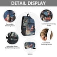 thumbnail image 4 of JIALIOU 14" Laptop Backpack Waterproof Airline Approved Stylish Casual Daypack for Travel Business College Work, Reindeer Pull Christmas Sleigh, 4 of 8