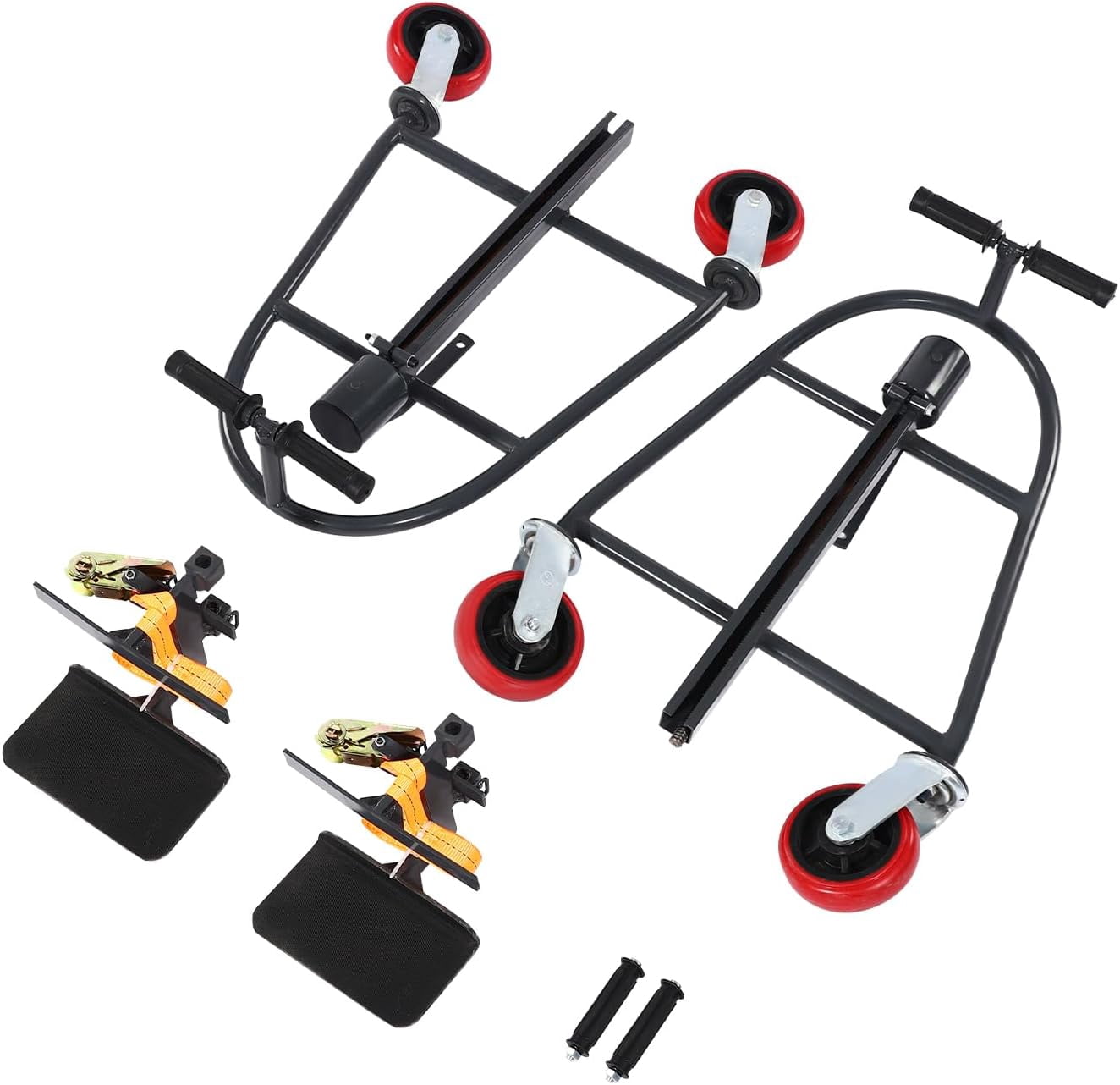 Manual Furniture and Crate Mover, Machinery Mover Tool w/Wheels, Heavy Duty Moving Dolly 1100 lbs Capacity,11.8" Lift Height Furniture Lift Handling Tool, Height Adjustable Furniture Move Tool