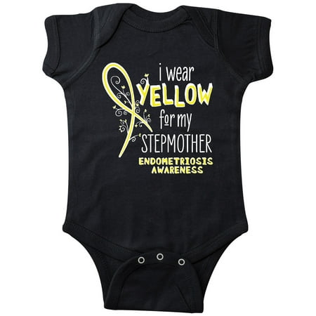 

Inktastic I Wear Yellow for my Stepmother- Endometriosis awareness Gift Baby Boy or Baby Girl Bodysuit