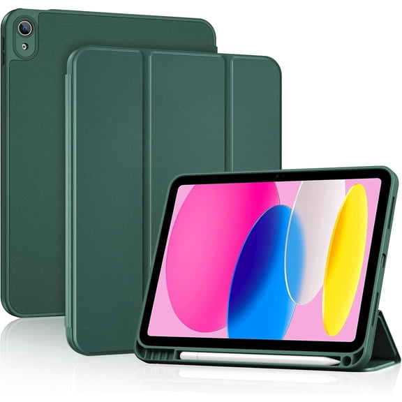 Procase for iPad (A16) 11th Gen 11 inch 2025/10th Generation 10.9 inch 2022 Full Camera Protection Slim Case -Midnight Green