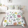 thumbnail image 2 of Manfei Country Plant Floral 7pcs Bedding Comforter Set,Rustic Flower Queen Bedding Sets,Kawaii Daisy Blossom Queen Sheet Sets For Kids,Breathable Home Decor Reversible, 2 of 8