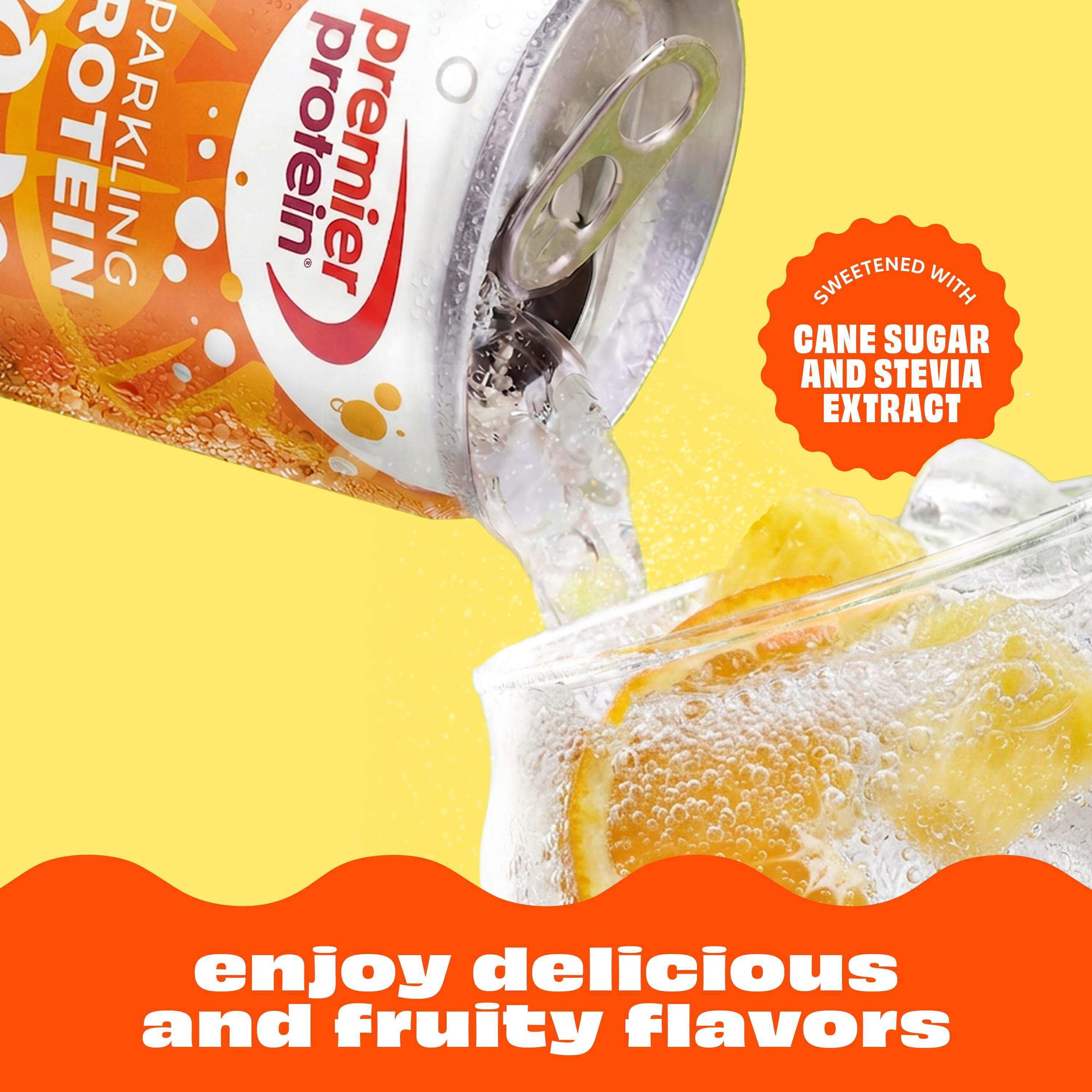 Premier Protein, Sparkling Protein Soda, 15g Protein, Pineapple Orange, 12 Fl Oz, 12 Ct