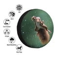 thumbnail image 4 of Salouo Squirrel Print Spare Tire Cover 14-17 inch Spare Tire Protector Universal Tough Tire Wheel Cover for Trailer SUV and Truck-16 inch, 4 of 6