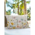 thumbnail image 6 of Outdoor Pillows Waterproof, Wildflowers Bedding Throw Pillows with Insert for Couch Sofa Bed, Farmhouse Country Vintage Floral Wood Grain 12x20 Inch Pillowcases Decorative Patio Pillow Set of 1, 6 of 8