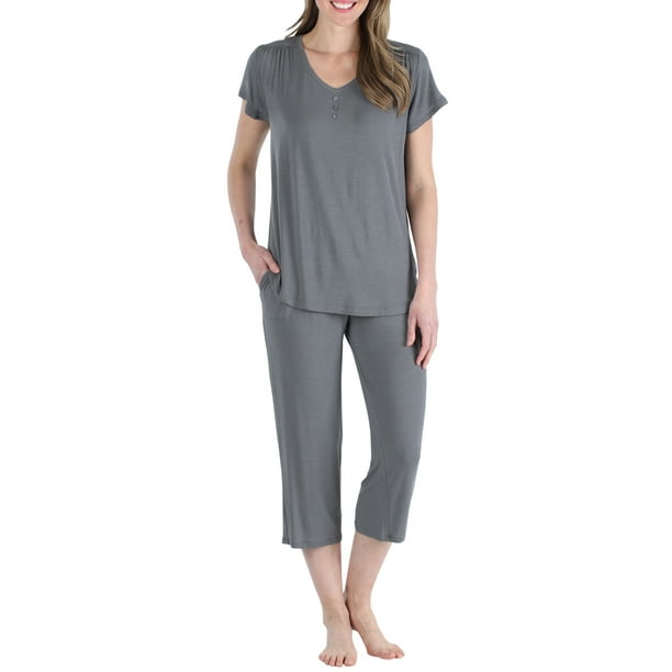 v neck pajama set