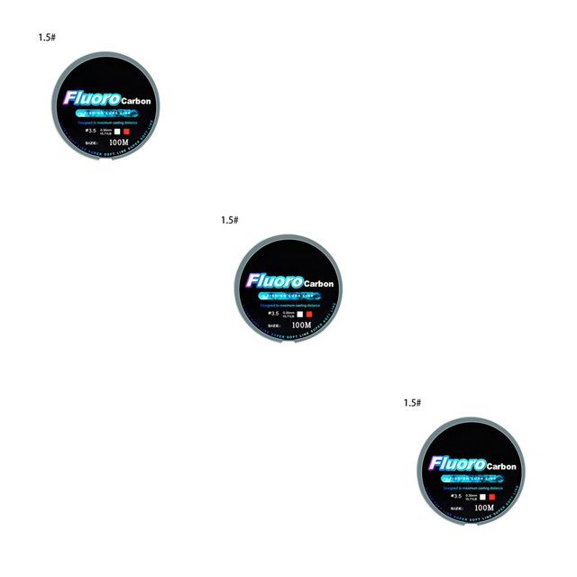 Toystoory Línea de señuelo de pesca de fluorocarbono de 100m, agua salada, agua dulce, río, estanque, hilo de pesca, accesorio de pesca para acampar al Type7 NO7 Toystoory CBP141408