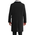 thumbnail image 3 of Abrigo Inspire Chic para hombres, de doble botonadura, con cuello de muesca, cálido, de invierno, abrigo largo de negocios con bolsillos, XL, negro, 3 of 6