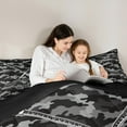 thumbnail image 5 of Homewish Sport Ice Hockey 3 Pieces Queen Comforter Set for Kids Children Teens,Abstract Camouflage Ultra Soft Bedding Sets,Ball Gamer Bedding Comforter Set,Super Cozy Room Decor,Reversible, 5 of 8
