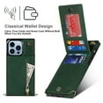 thumbnail image 3 of Crossbody Wallet Case for iPhone 16 Pro Max, Zipper Pocket Case with Card Holder, PU Leather RFID Blocking Protective Cover Case with Kickstand Detachable Wrist Strap Lanyard, Green, 3 of 10