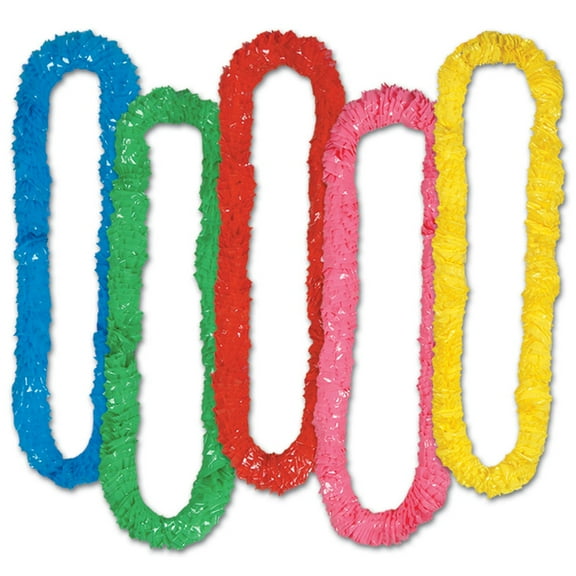 Club Pack of 144 Multi-Colored Soft-Twist Hawaiian Party Lei Necklaces 36"