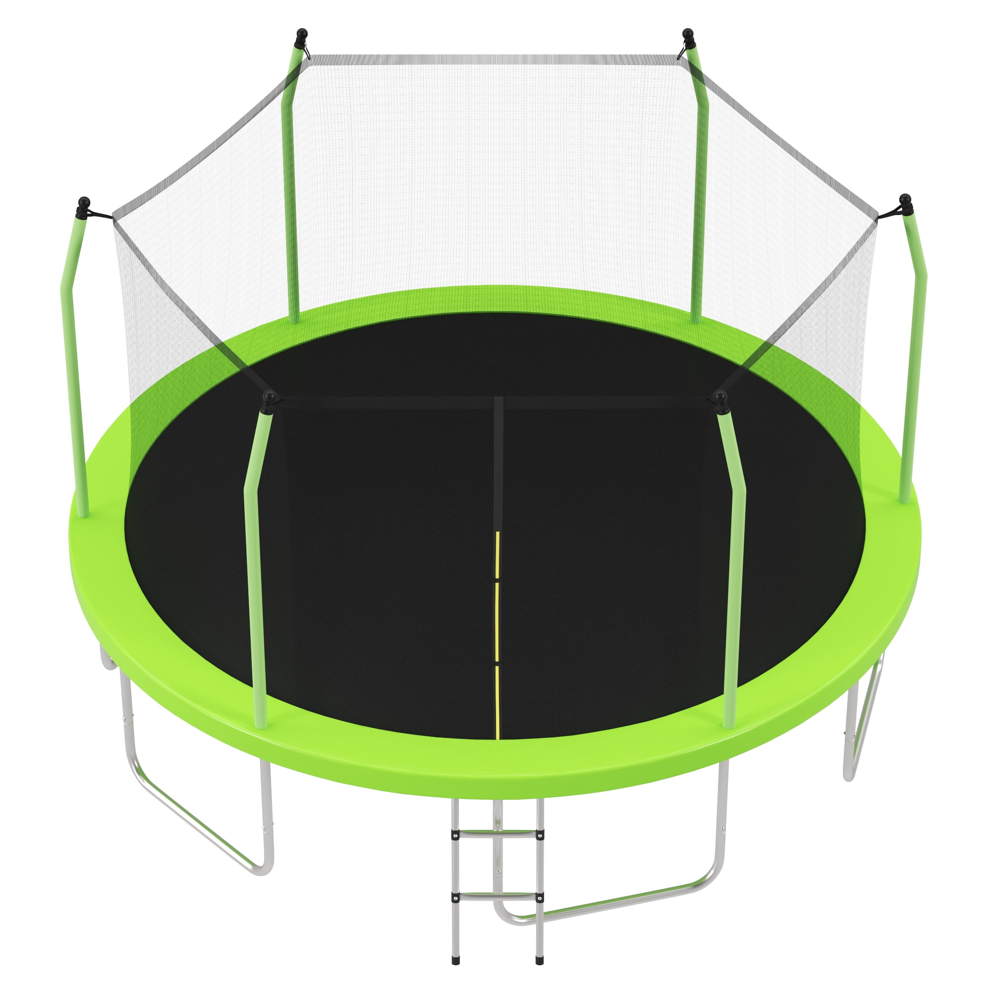 EUROCO 16FT Trampoline for Kids and Adults, Outdoor Large Trampoline with Enclosure Net, 1500LBS Heavy-Duty Round Tranpoline
