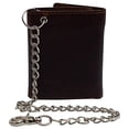 thumbnail image 2 of RFID Blocking Men's Classic Biker Chain Trifold Crazy Horse Leather Wallet, 2 of 17