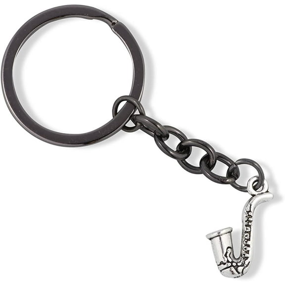 Emerald Park Jewelry Saxophone Small Charm Keychain