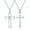 D-White CZ, variant on SOULMEET Matching Cross Couple Crosses Necklace with Diamond Cut CZ Always Be with You Silver Faith Crosses Set Necklace for Mother Family Sisters Friends Relationship