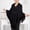Black, variant on IDALL Shawl Wraps for Women,Ponchos Autumn And Winter Cape Cape Fringe Horn Buckle Solid Color Irregular Double Fringe Cape Cape Warm And Thick Women's Scarves & Wraps Beige