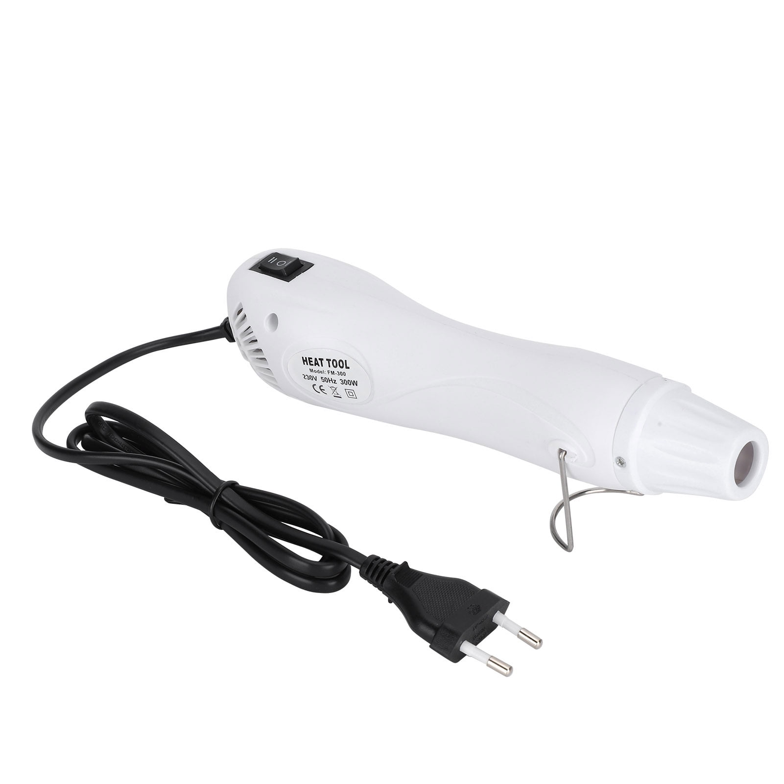 Nieyigj White DIY Dual-Speed Hot Air Gun Electric Heat Shrink Quick Setting Tool (11.81 in / 30 cm)
