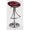 Red, variant on Adjustable Plastic Bar Stool with chrome base in White